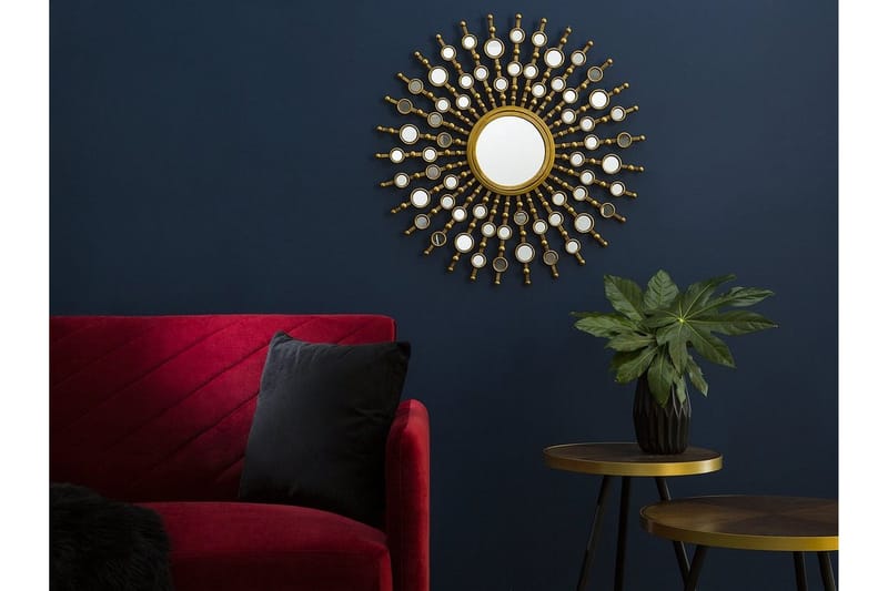 Blois spejl 70 cm, Guld