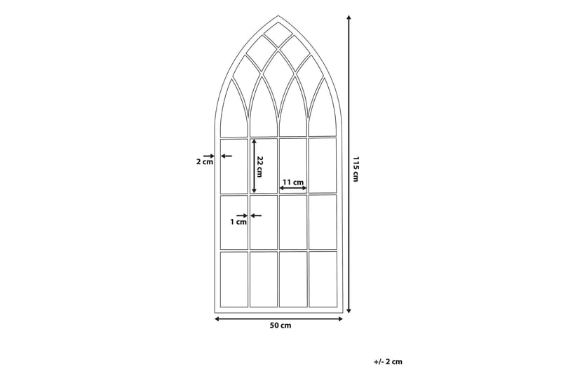 Braylea spejl 50x115 cm - Grå - Boligtilbehør - Spejle - Vægspejl