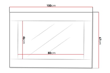 Cezar Spegel 100x2x44 cm Ek - Boligtilbehør - Spejle - Vægspejl