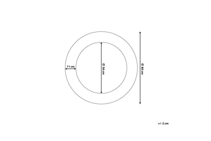 Channay spejl 80 cm - Guld - Vægspejl - Entréspejl