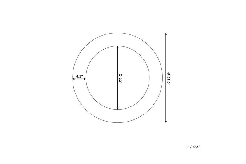 Channay spejl 80 cm - Guld - Vægspejl - Entréspejl