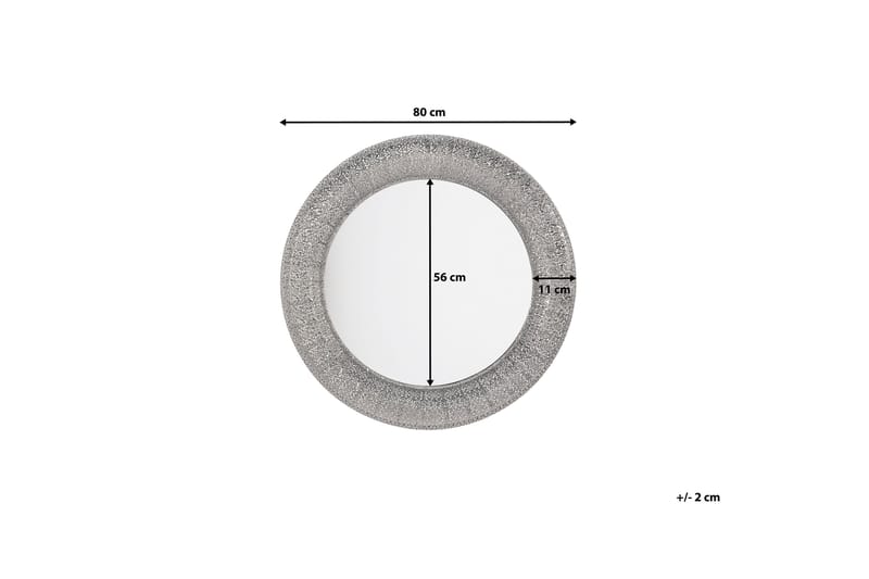 Channay spejl 80 cm - Sølv - Vægspejl - Entréspejl