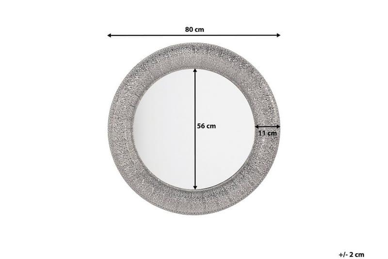 Channay spejl 80 cm - Sølv - Boligtilbehør - Spejle - Vægspejl