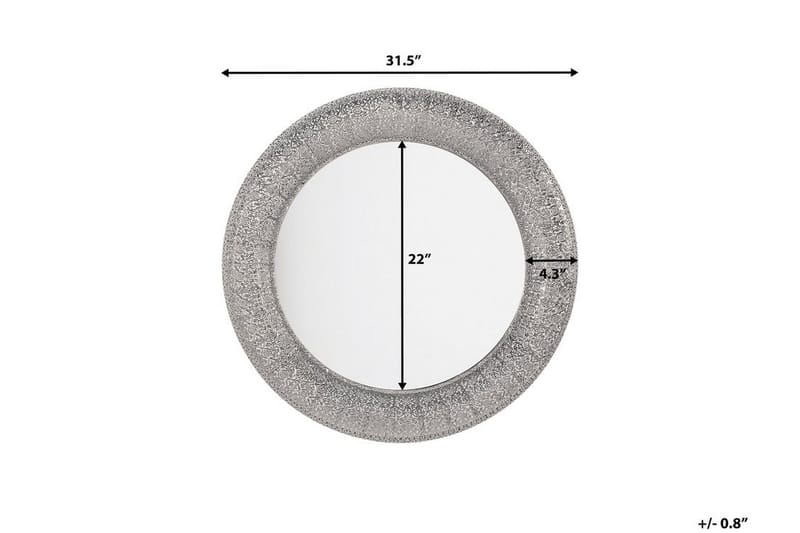 Channay spejl 80 cm - Sølv - Boligtilbehør - Spejle - Vægspejl
