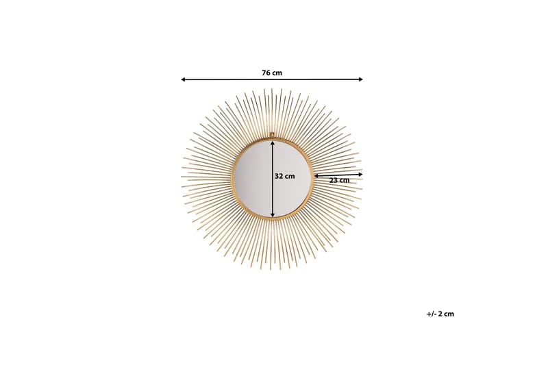 Cilly spejl 76 cm - Guld - Vægspejl - Entréspejl