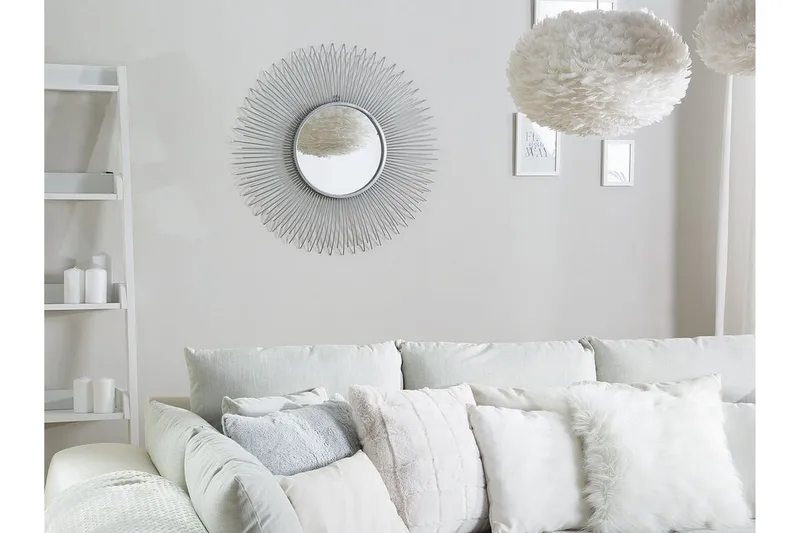 Cilly spejl 80 cm, Sølv