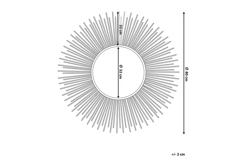Cilly spejl 80 cm - Sølv - Boligtilbehør - Spejle - Vægspejl