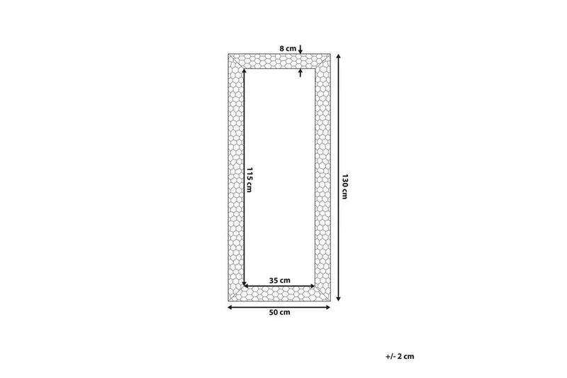 Claverton spejl 50x130 cm - Guld - Boligtilbehør - Spejle - Vægspejl