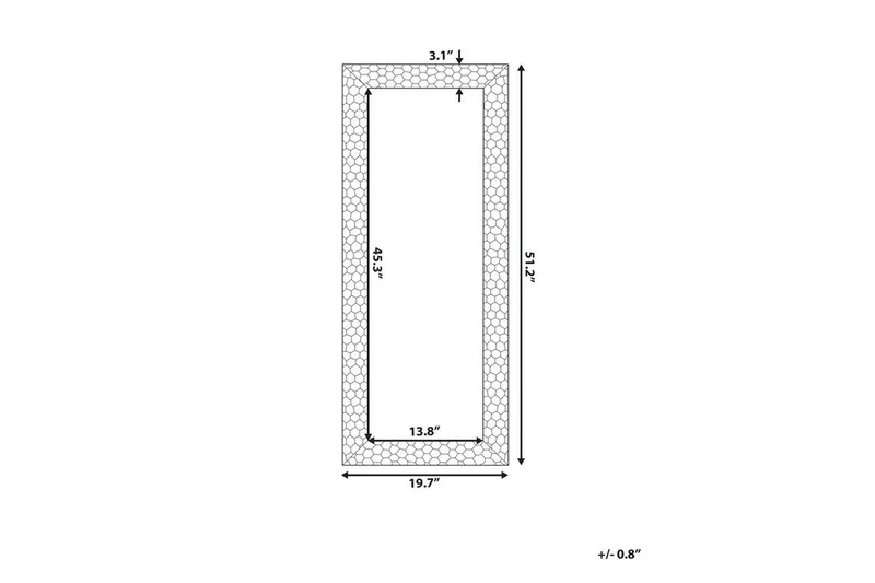 Claverton spejl 50x130 cm - Guld - Boligtilbehør - Spejle - Vægspejl