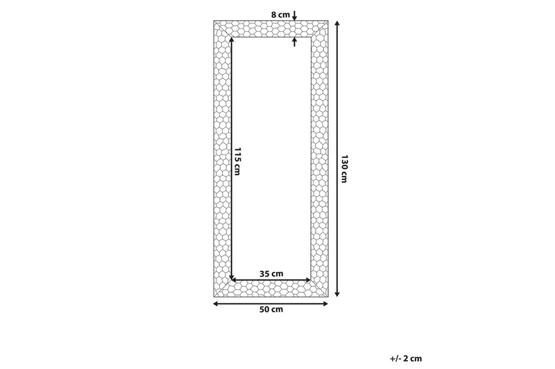 Claverton spejl 50x130 cm - Guld - Boligtilbehør - Spejle - Vægspejl