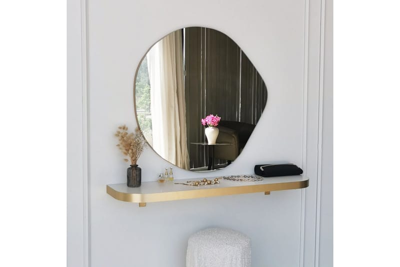 Coarraze Spejl 67 cm Asymmetrisk, Guld