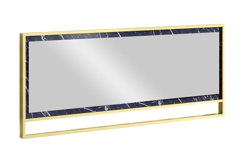 Cofield Spejl 90 cm - Guld|Sort - Boligtilbehør - Spejle - Vægspejl