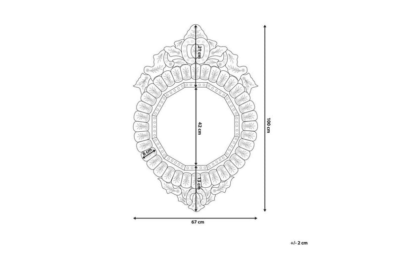 Craon spejl 67 cm - Sølv - Vægspejl - Entréspejl