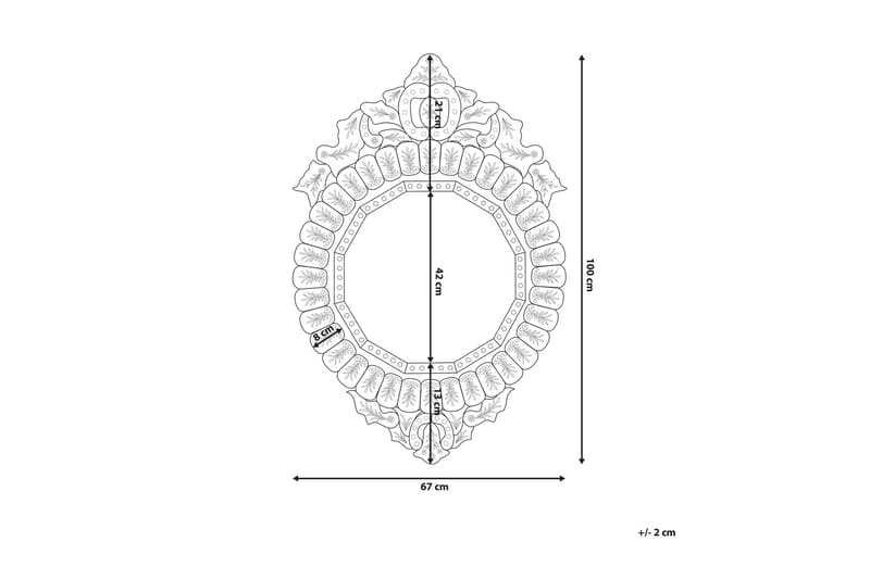 Craon spejl 67 cm - Sølv - Vægspejl - Entréspejl