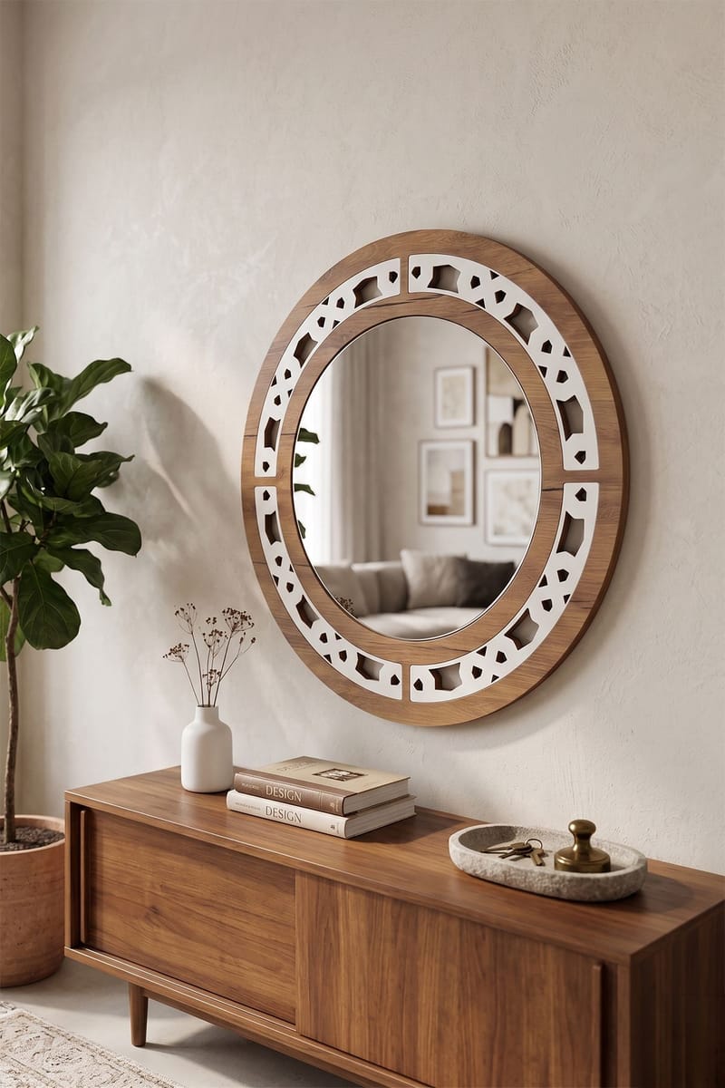 Decorative Wooden Mirror Homitis - Boligtilbehør - Spejle - Vægspejl