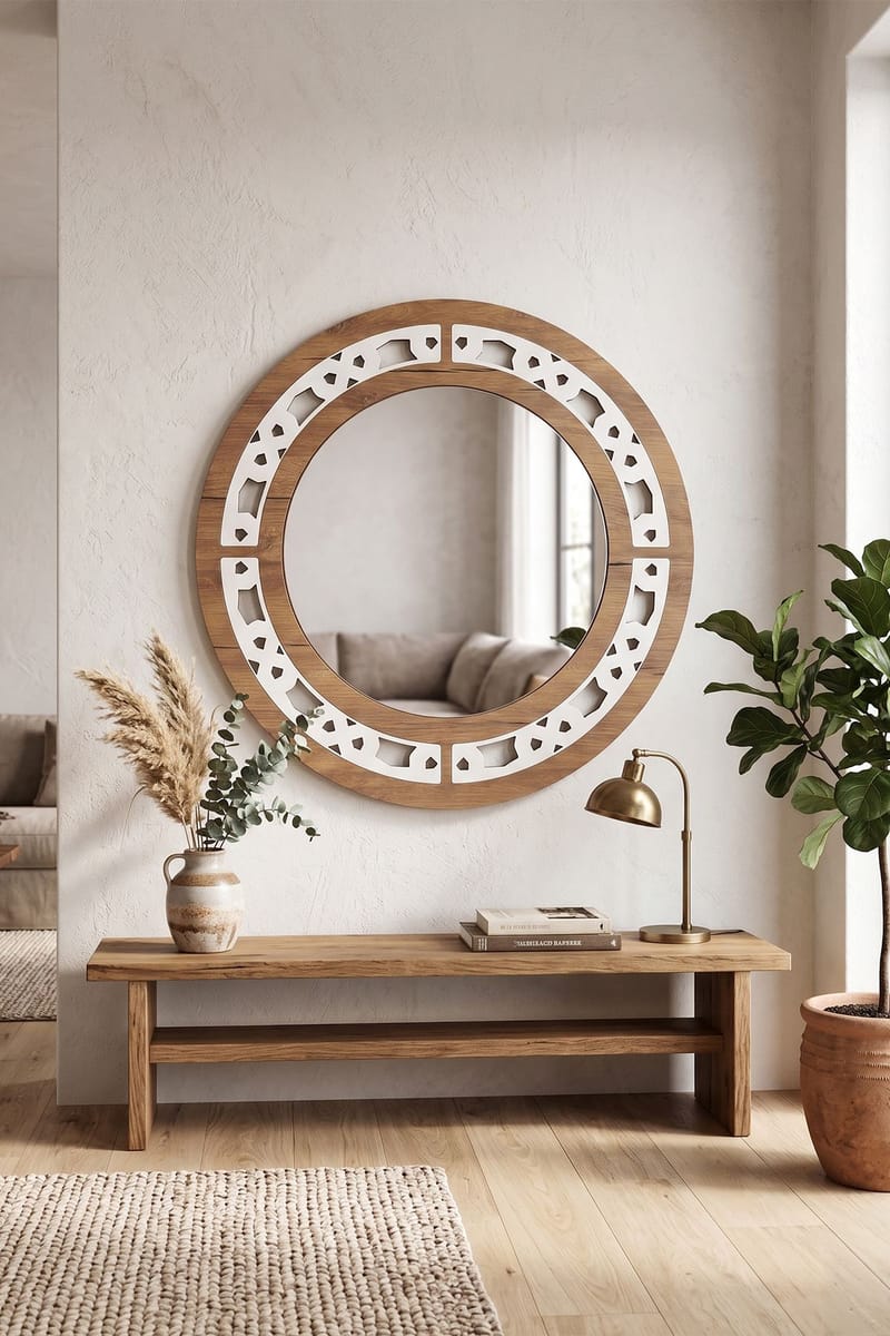 Decorative Wooden Mirror Homitis - Boligtilbehør - Spejle - Vægspejl