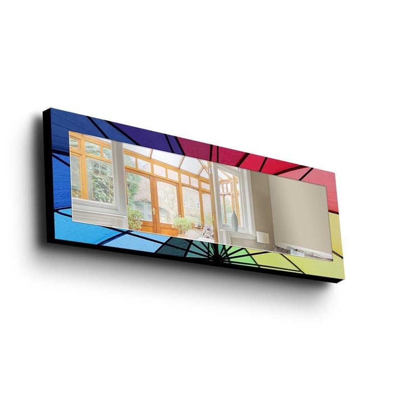Dekorspejl 40x120 cm, Flerfarvet