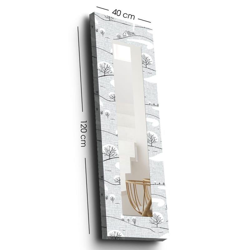 Dekorspejl 40x120 cm, Flerfarvet