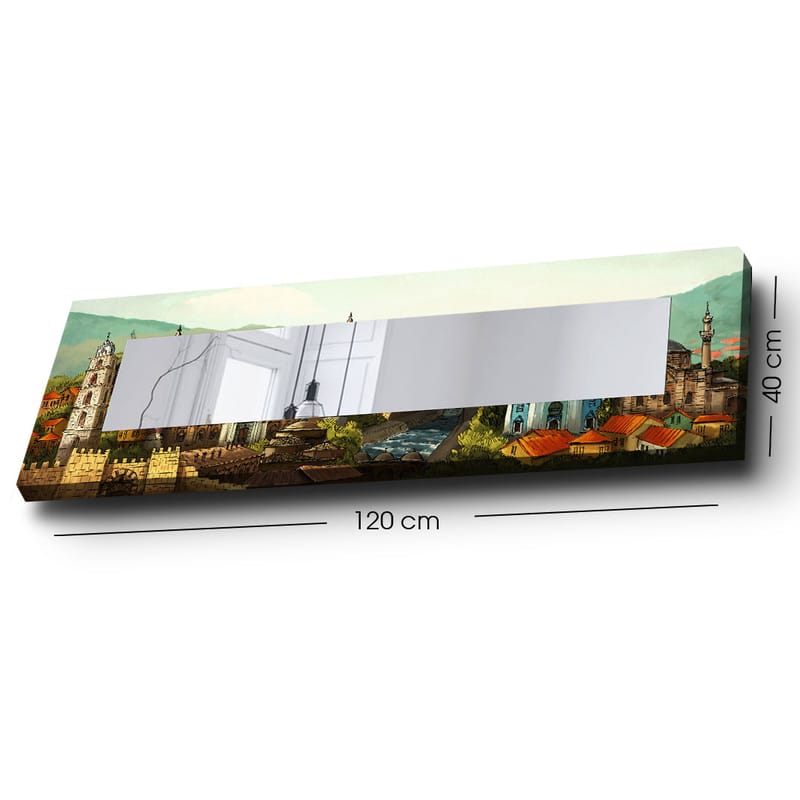 Dekorspejl 40x120 cm - Flerfarvet - Boligtilbehør - Spejle - Vægspejl