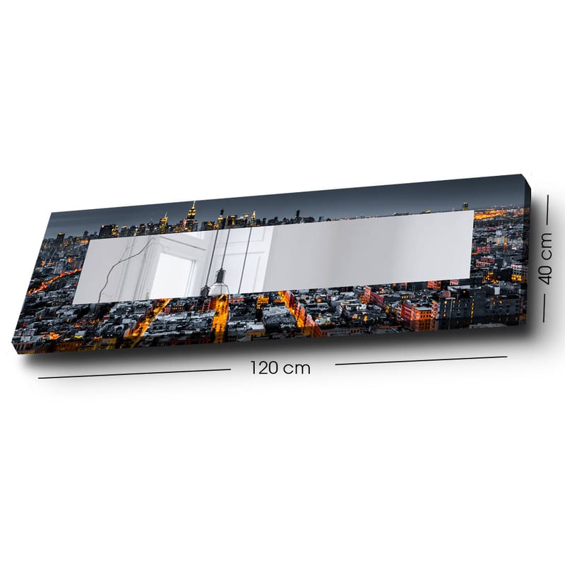 Dekorspejl 40x120 cm - Flerfarvet - Boligtilbehør - Spejle - Vægspejl
