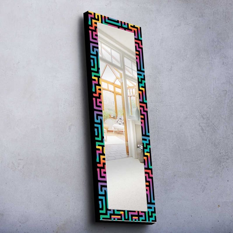 Dekorspejl 40x120 cm, Flerfarvet