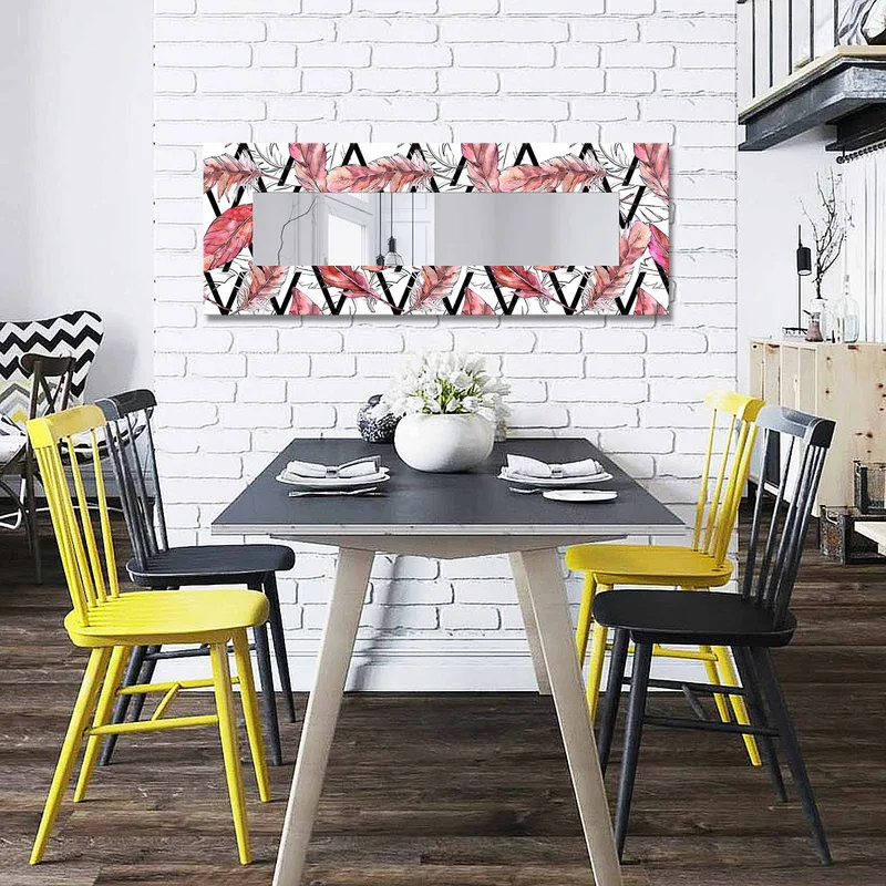 Dekorspejl 40x120 cm, Flerfarvet