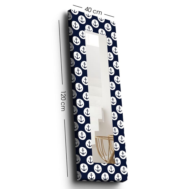 Dekorspejl 40x120 cm, Flerfarvet