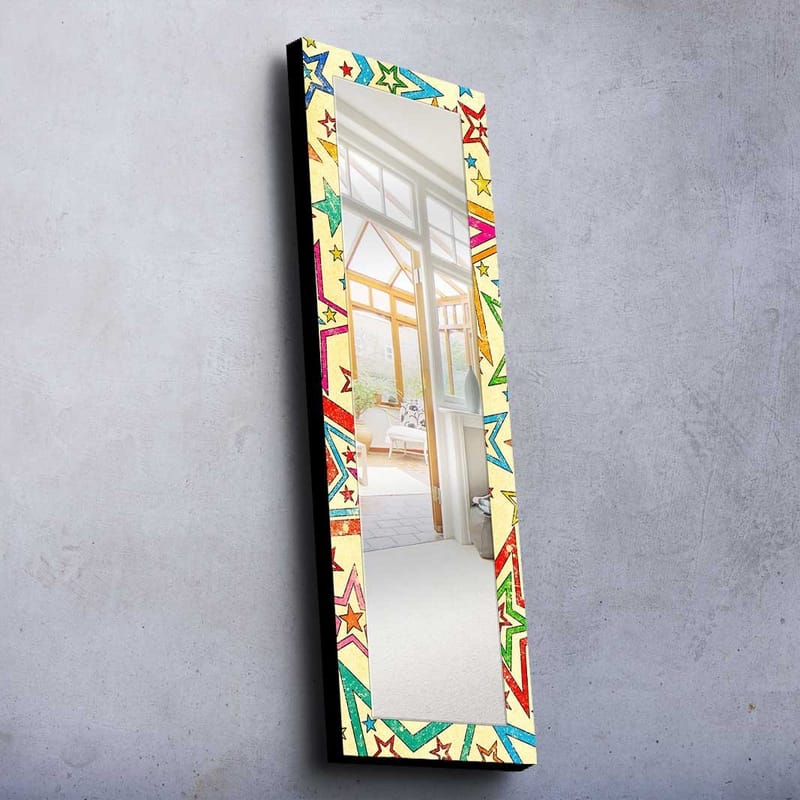 Dekorspejl 40x120 cm, Flerfarvet