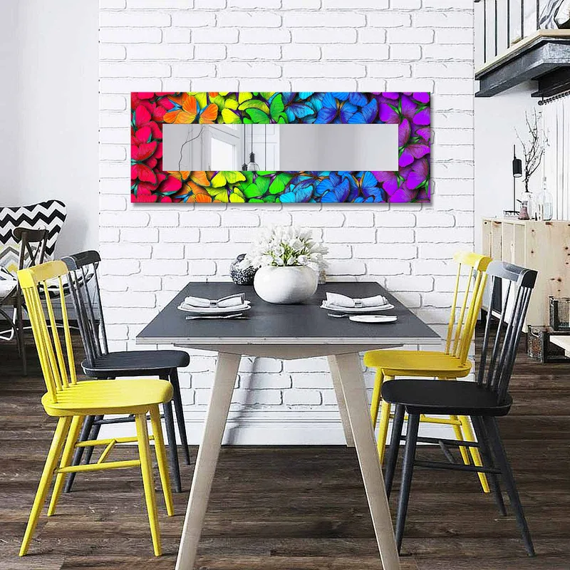 Dekorspejl 40x120 cm, Flerfarvet