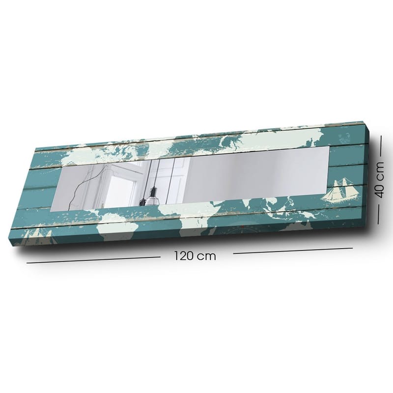 Dekorspejl 40x120 cm, Flerfarvet