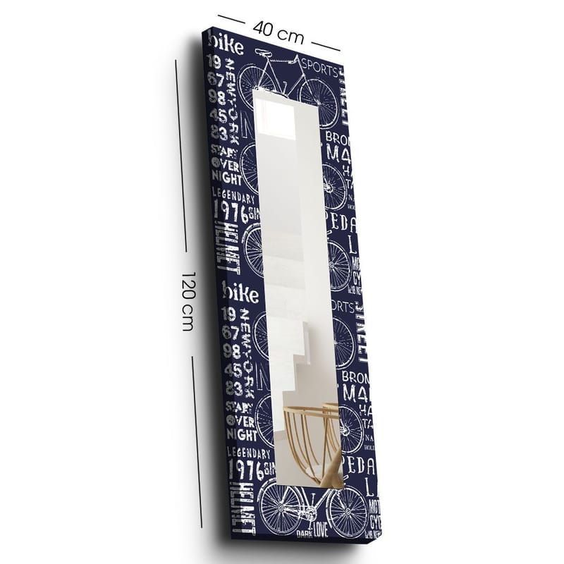 Dekorspejl 40x120 cm, Flerfarvet