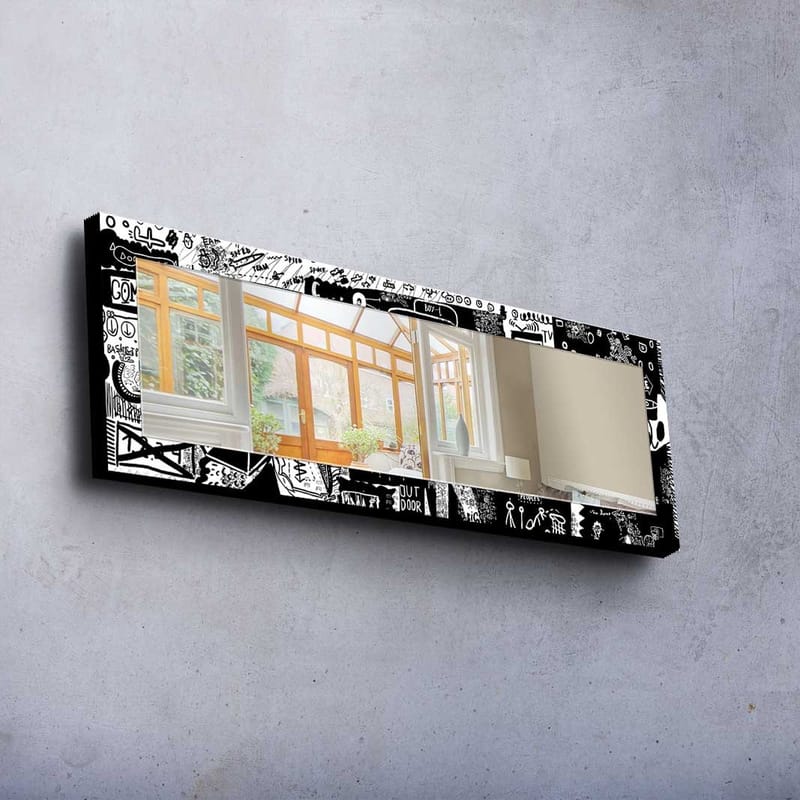 Dekorspejl 40x120 cm - Flerfarvet - Boligtilbehør - Spejle - Vægspejl