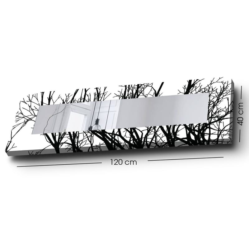 Dekorspejl 40x120 cm, Flerfarvet