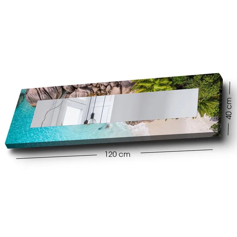 Dekorspejl 40x120 cm, Flerfarvet