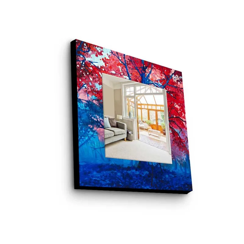 Dekorspejl 50x50 cm, Flerfarvet