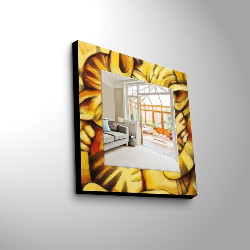 Dekorspejl 50x50 cm, Flerfarvet