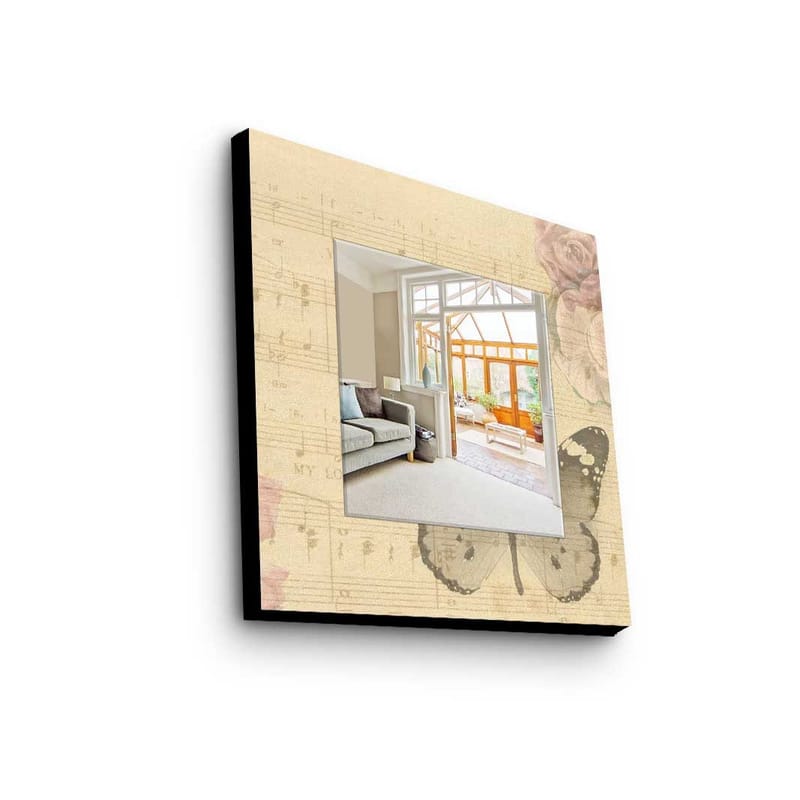 Dekorspejl 50x50 cm, Flerfarvet