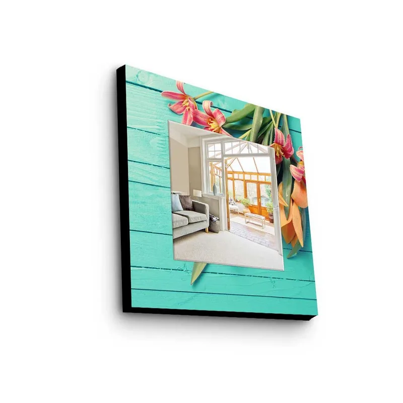 Dekorspejl 50x50 cm, Flerfarvet