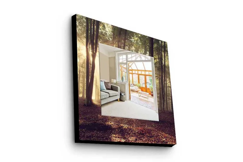 Dekorspejl 50x50 cm, Flerfarvet