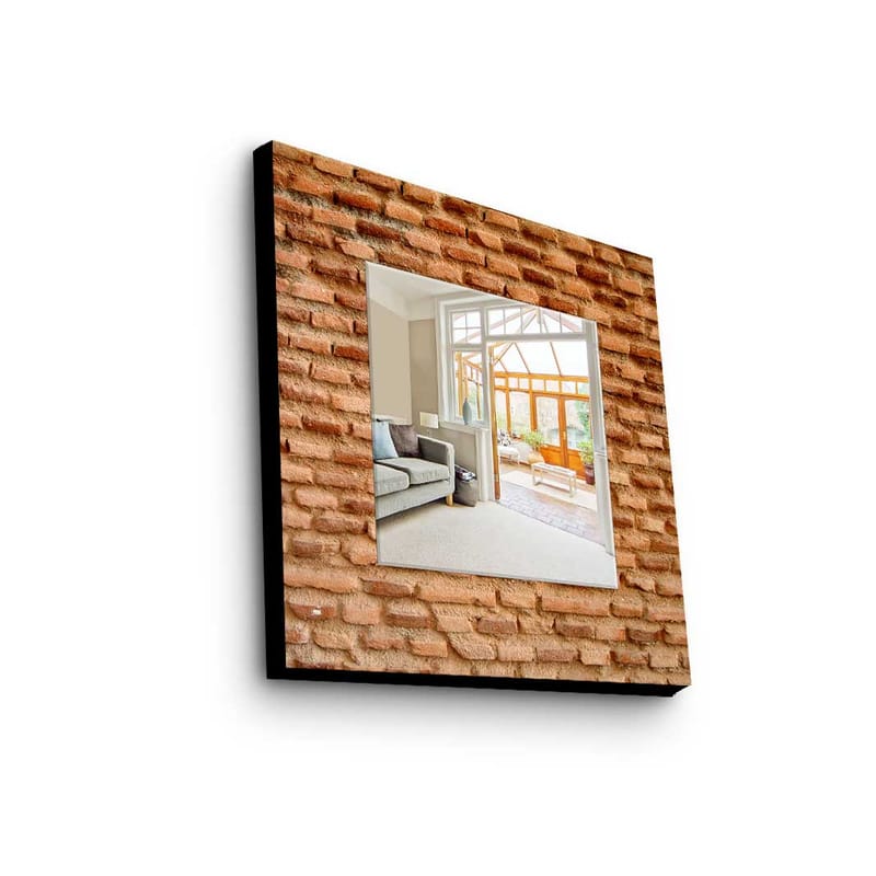Dekorspejl 50x50 cm - Flerfarvet - Boligtilbehør - Spejle - Vægspejl