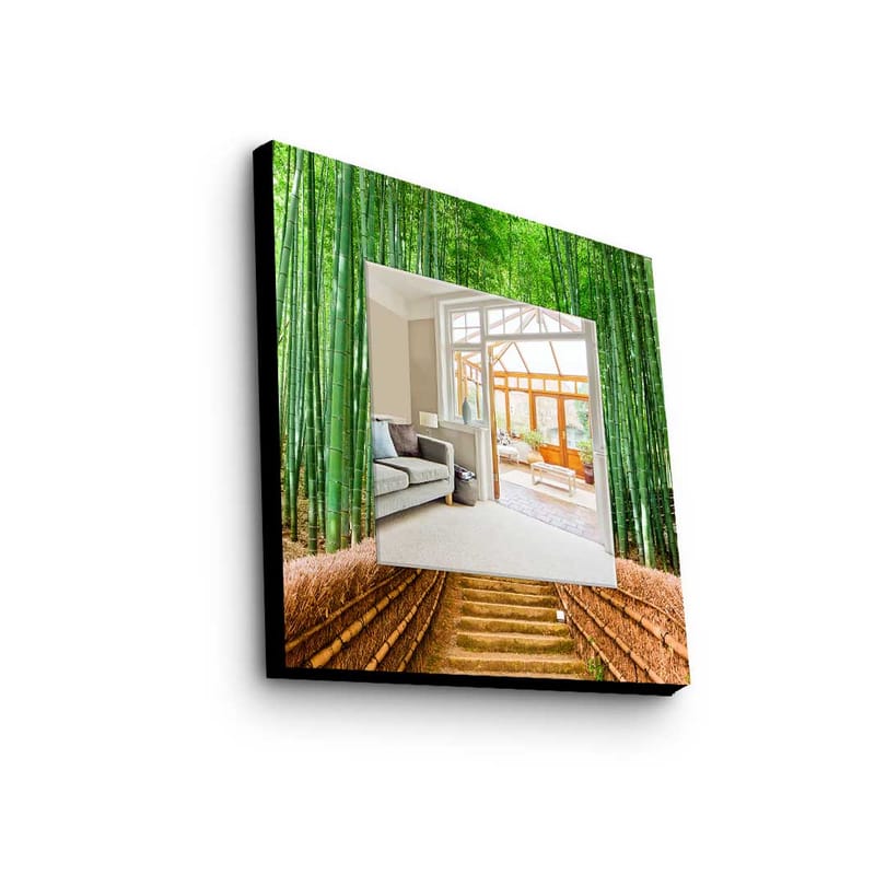 Dekorspejl 50x50 cm - Flerfarvet - Boligtilbehør - Spejle - Vægspejl