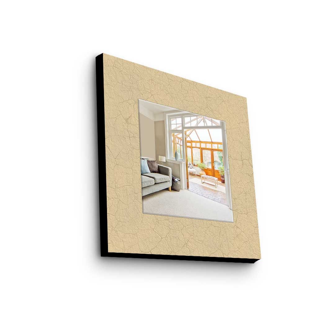 Dekorspejl 50x50 cm - Flerfarvet - Boligtilbehør - Spejle - Vægspejl