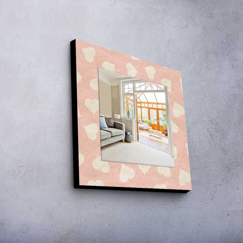 Dekorspejl 50x50 cm - Flerfarvet - Boligtilbehør - Spejle - Vægspejl