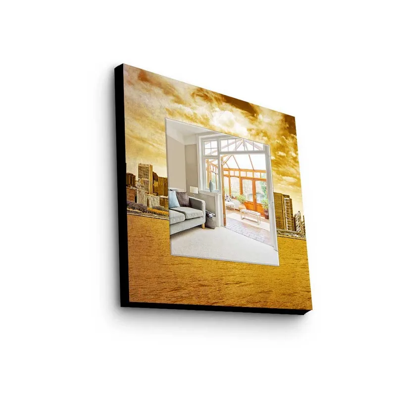 Dekorspejl 50x50 cm, Flerfarvet