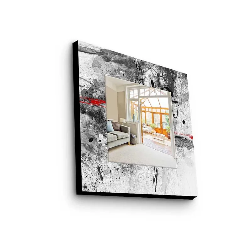 Dekorspejl 50x50 cm, Flerfarvet