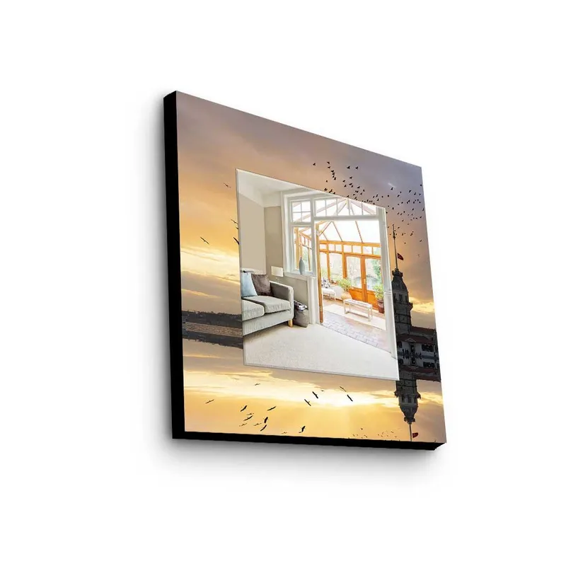 Dekorspejl 50x50 cm, Flerfarvet