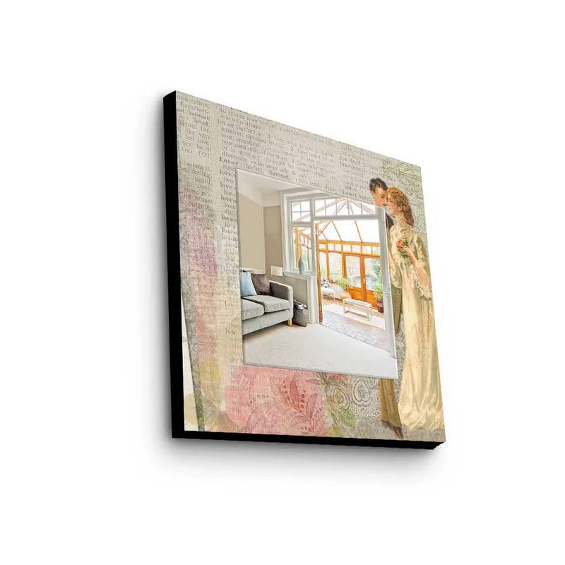 Dekorspejl 50x50 cm, Flerfarvet