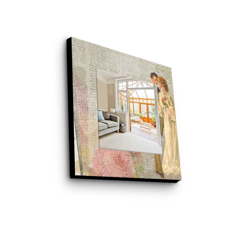 Dekorspejl 50x50 cm, Flerfarvet