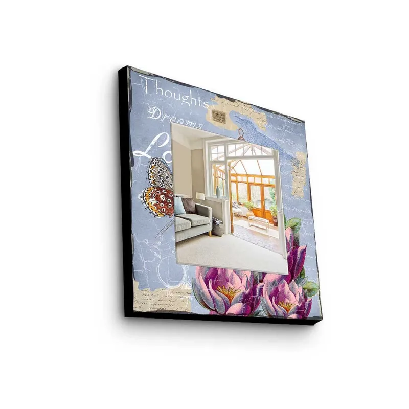 Dekorspejl 50x50 cm, Flerfarvet