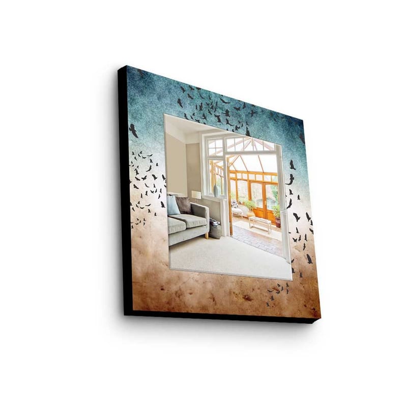 Dekorspejl 50x50 cm, Flerfarvet